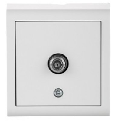 Priza TV de Trecere PT Nivo Ovivo OV00675, 10A, 250V, IP20, alb