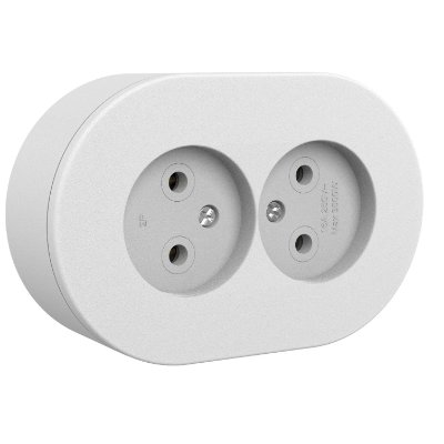 Priza Dubla Fara CP PT xOne Ovivo OV00867, 16A, 250V, IP54, alb
