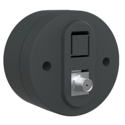 Priza TV (mama Tip-F) PT xOne Ovivo OV00954, 16A, 250V, IP54, antracit
