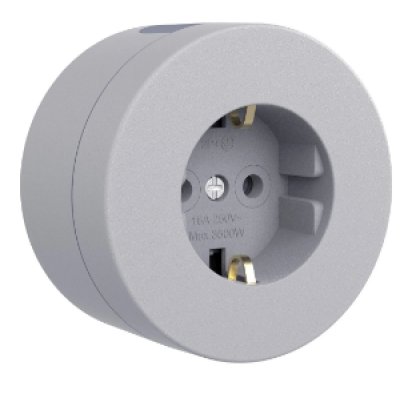 Priza Schuko PT xOne Ovivo OV00902, 16A, 250V, IP20, gri