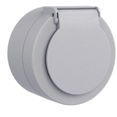 Priza Schuko cu capac PT xOne Ovivo OV00911, 16A, 250V, IP54, gri