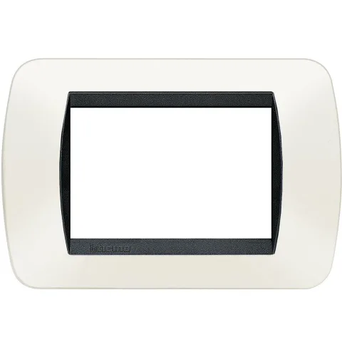 Rama ornament 3 module Living Light Bticino L4803PB, alb