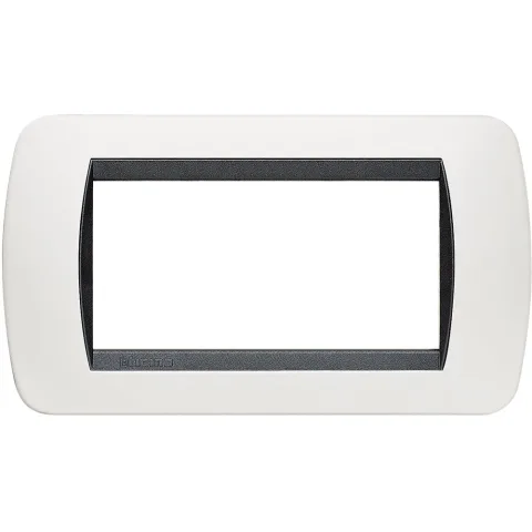 Rama ornament 4 module Living Light Bticino L4804PB, alb