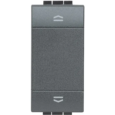 Intrerupator jaluzele 16A 1 modul 1-0-2 Bticino Living Light L4027N, antracit