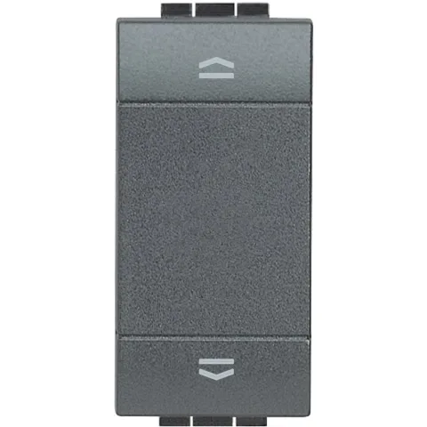 Buton (1P/NO)+(1P/NO) interbocat Bticino Living Light L4037 / L4037N, antracit