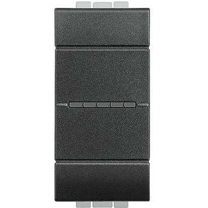 Intrerupator cap scara axial 10A 1 modul Bticino Living Light L4053N, antracit