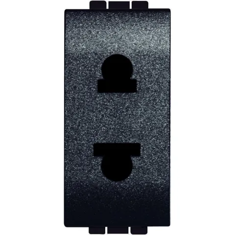 Priza standard euroamerican Bticino Living Light L4125, antracit