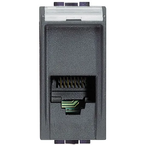 Priza RJ11 1 modul Living Light Bticino L4258/11N, antracit