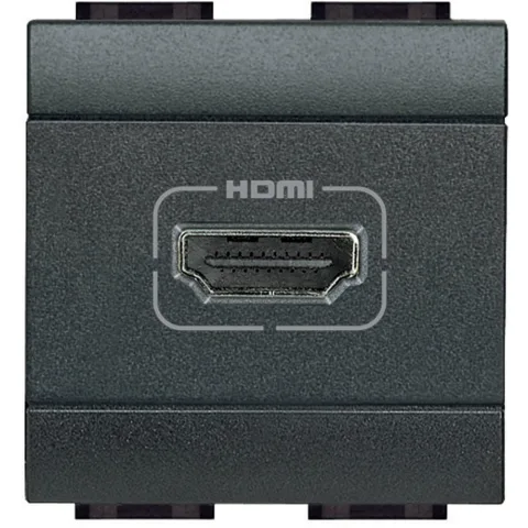 Priza HDMI 2 module Bticino Living Light L4284, antracit
