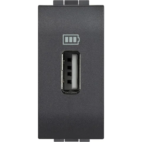 Incarcator usb 1 modul 5Vdc Bticino Living Light L4285C1, antracit