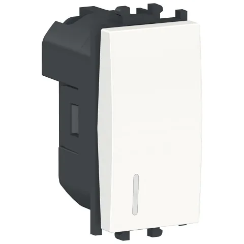Intrerupator cu revenire, indicator luminos 1 modul Schneider Easy Styl LMR1121001, alb