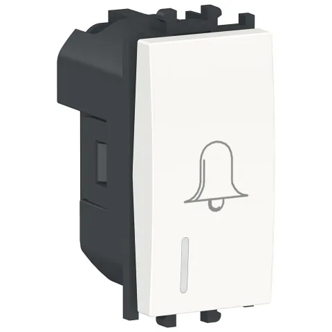 Intrerupator cu revenire, indicator luminos, simbol sonerie,1M Schneider Easy Styl LMR1490001, alb