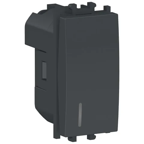 Intrerupator simplu indicator luminos, 1M Schneider Easy Styl LMR1401003, negru