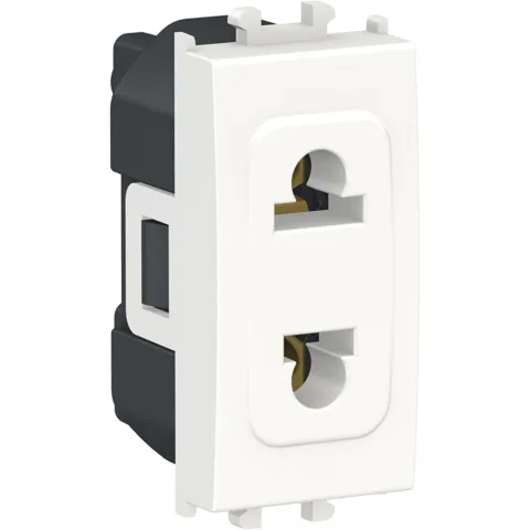 Priza 1 modul standard Euroamerican Schneider Easy Styl LMR5510001, alb