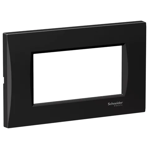 Rama curbata 4 module Schneider Easy Styl LMR7364005, negru metalic