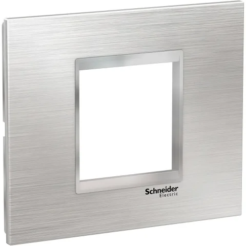 Rama inox 2 module Schneider Easy Styl LMR7762038, argintiu/crom