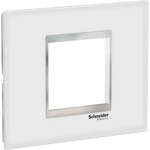 Rama sticla 2M Schneider Easy Styl LMR7962038, alb/crom