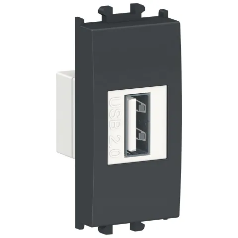 Priza transfer date USB 1M Schneider Easy Styl LMR9810004, argintiu