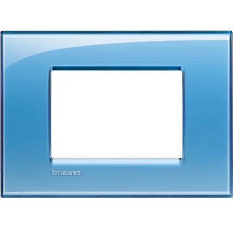 Rama ornament 3 module Bticino Living Light LNA4803AD, albastra