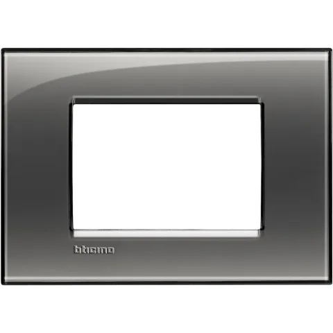 Rama ornament 3 module Bticino Living Light LNA4803KF, cenusiu
