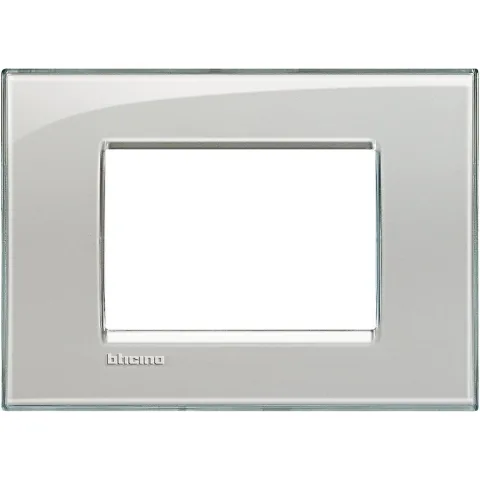 Rama ornament 3 module Bticino Living Light LNA4803KG, gri gheata