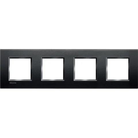 Rama ornament 4 posturi ( 2x4P ) Bticino Living Light LNA4802M4AR, antracit