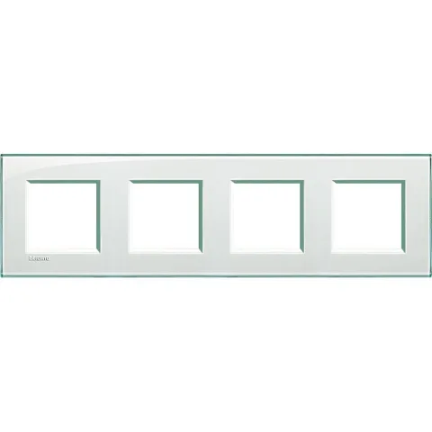 Rama ornament 4 posturi ( 2x4P ) Bticino Living Light LNA4802M4KA, aquamarine
