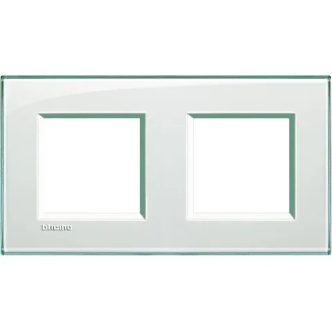 Rama ornament 2 posturi ( 2x2P ) Bticino Living Light LNA4802M2KA, aquamarine