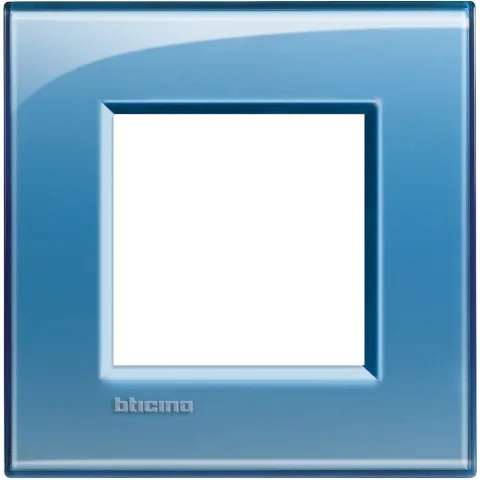 Rama ornament 2 module Bticino Living Light LNA4802AD, albastra