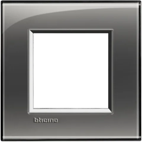 Rama ornament 2 module Bticino Living Light LNA4802KF, cenusiu