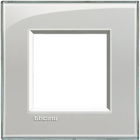 Rama ornament 2 module Bticino Living Light LNA4802KG, gri gheata