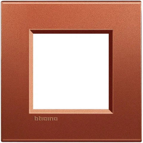 Rama ornament 2 module Bticino Living Light LNA4802RK, caramiziu