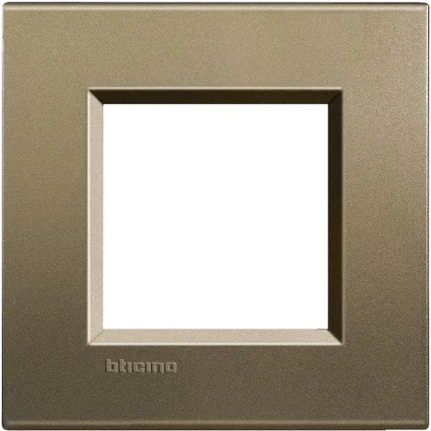 Rama ornament 2 module Bticino Living Light LNA4802SQ, metal