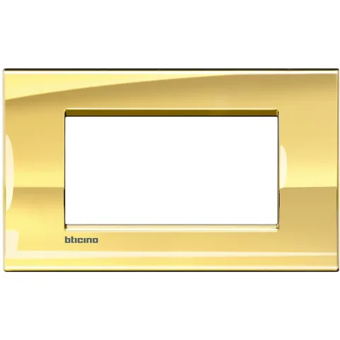 Rama ornament 4 module Bticino Living Light LNA4804OA, auriu
