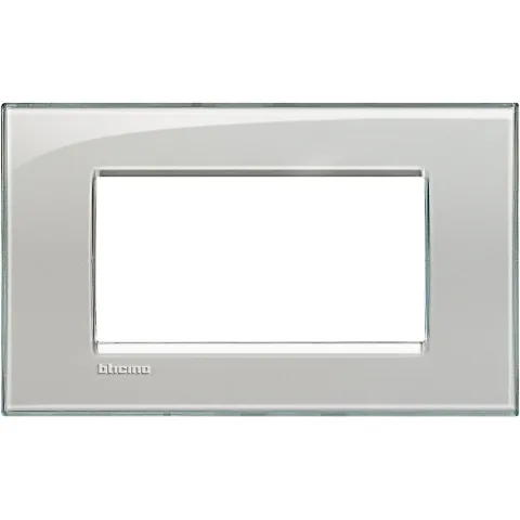 Rama ornament 4 module Bticino Living Light LNA4804KG, gri gheata