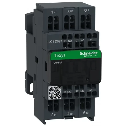 Contactor TeSys Deca 3P(3NO) AC-3/AC-3e, =440V, 9A, 24V AC 50/60Hz Schneider LC1D093B7