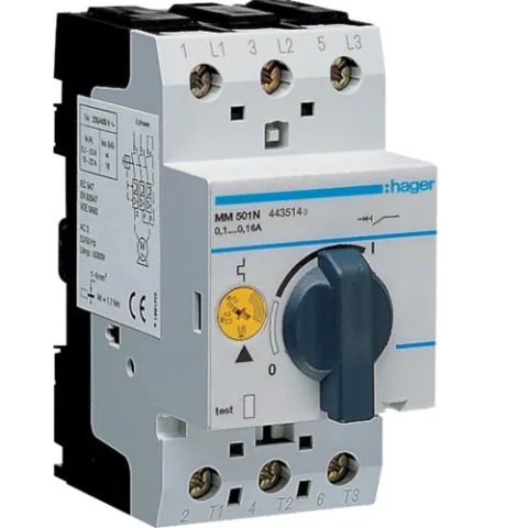 Disjunctor protectie motor 0,1-0,16A Hager MM501N