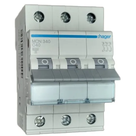 Siguranta automata 3P, 40A, 6kA, curba C Hager MCN340