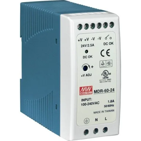 Sursa de alimentare 60W 24V/2.5A MeanWell MDR-60-24