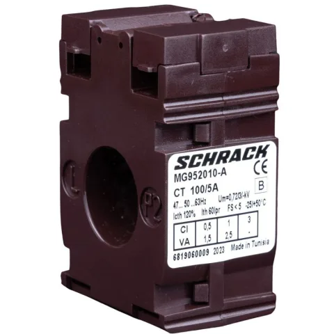 Transformator de curent 100/5A, D=21mm Schrack MG952010-A