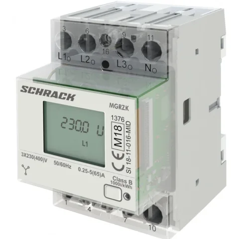 Contor digital modular, masurare directa 65A, MID, RS485 Schrack MGRZK465