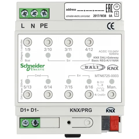 Interfata DALI KNX REG-K/1/16/64 Schneider MTN6725-0003