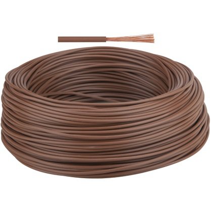 Rola 100m conductor litat din cupru MYF 1.5 (H07V-K) maro