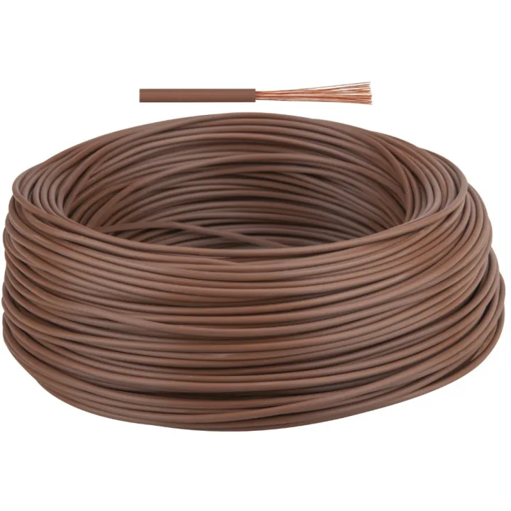Rola 100m conductor litat din cupru MYF 4 (H07V-K) maro