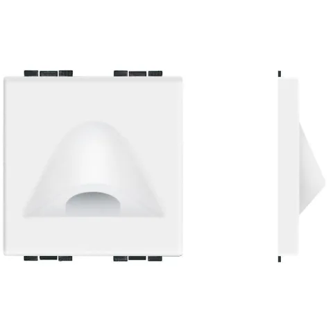 Tasta falsa iesire cablu 2 module Bticino Living Light N4954, alb