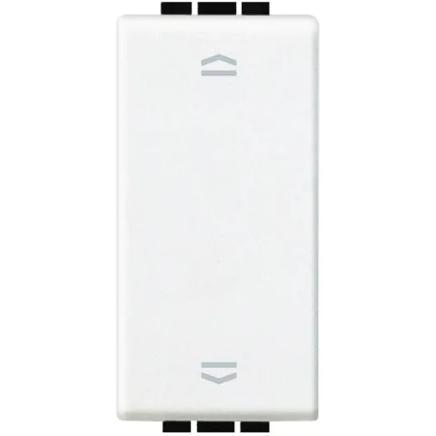 Intrerupator jaluzele 16A 1 modul Living Light Bticino N4027 / N4027N, alb