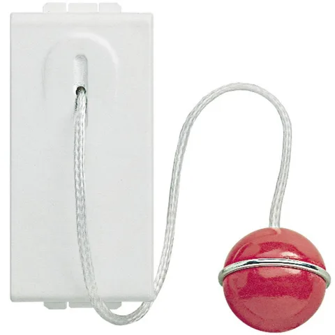 Buton revenire cu fir 1 modul 10A Living Light Bticino N4033, alb