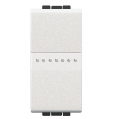 Intrerupator axial cap scara 1 modul Living Light Bticino N4053AN, alb