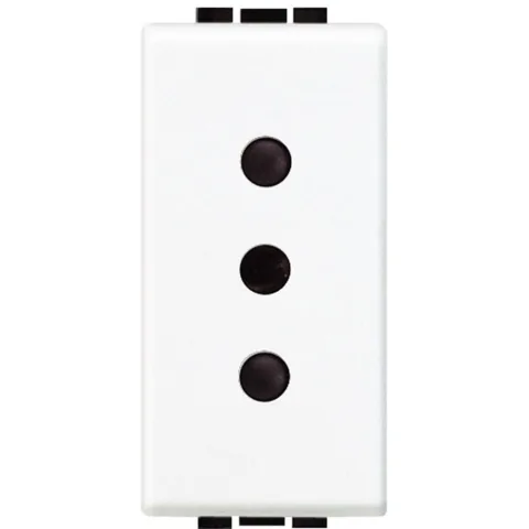 Priza standard italian 1 modul 10A Living Light Bticino N4113, alb