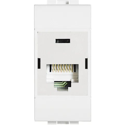 Priza date RJ45 1 modul UTP cat. 5E Living Light Bticino N4262C5E, alb